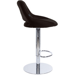 Ensemble de 2 tabourets de bar HD Milet C, similicuir brun