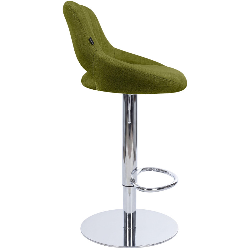 Ensemble de 2 tabourets de bar HD Milet C en tissu vert