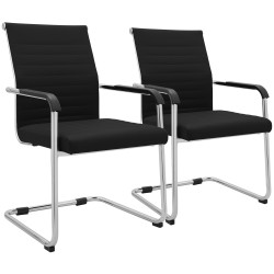Ensemble de 2 chaises visiteurs Hakon noir
