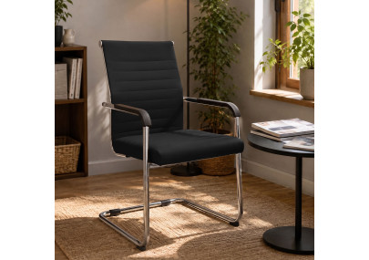 Ensemble de 2 chaises visiteurs Hakon noir