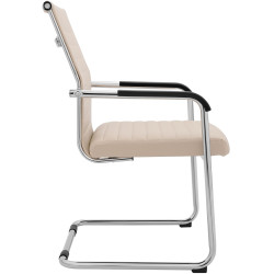 Ensemble de 2 chaises visiteurs Hakon crème