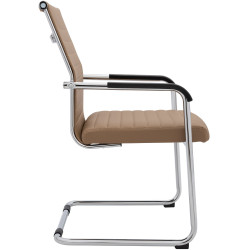 Ensemble de 2 chaises visiteurs Hakon brun clair