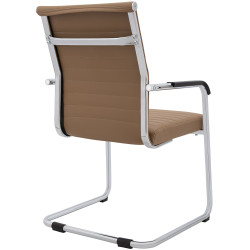 Ensemble de 2 chaises visiteurs Hakon brun clair