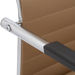 Ensemble de 2 chaises visiteurs Hakon brun clair