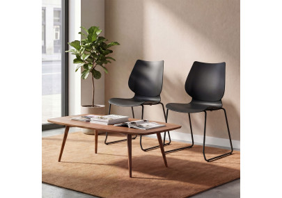 Ensemble de 4 chaises Houma noir