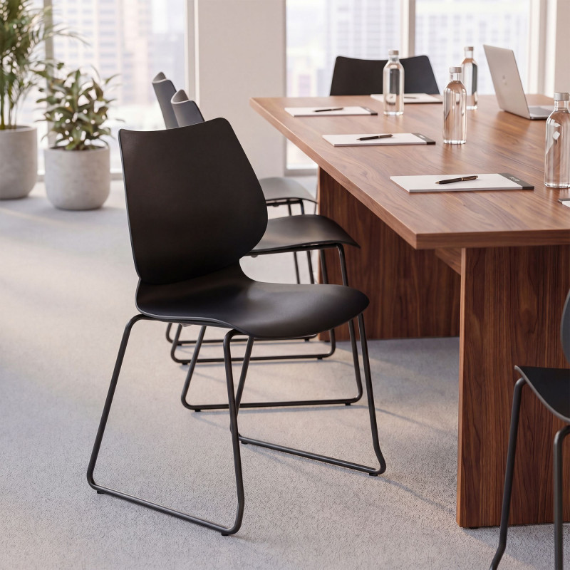 Ensemble de 4 chaises Houma noir
