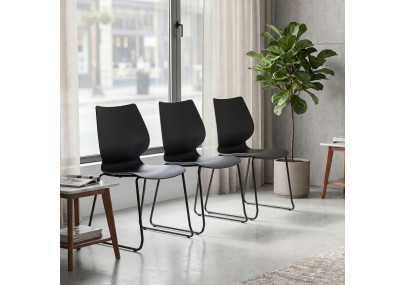 Ensemble de 4 chaises Houma noir