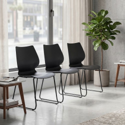 Ensemble de 4 chaises Houma noir