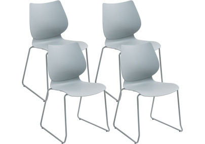Ensemble de 4 chaises Houma gris