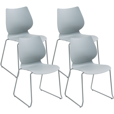 Ensemble de 4 chaises Houma gris