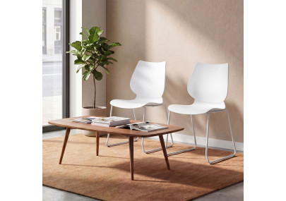 Ensemble de 4 chaises Houma blanc