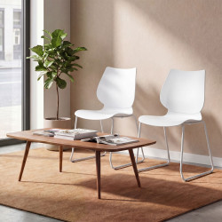 Ensemble de 4 chaises Houma blanc