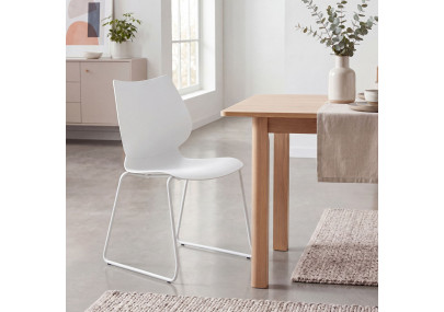 Ensemble de 4 chaises Houma blanc