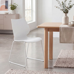 Ensemble de 4 chaises Houma blanc