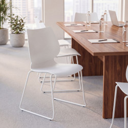 Ensemble de 4 chaises Houma blanc