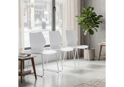 Ensemble de 4 chaises Houma blanc