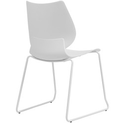 Ensemble de 4 chaises Houma blanc