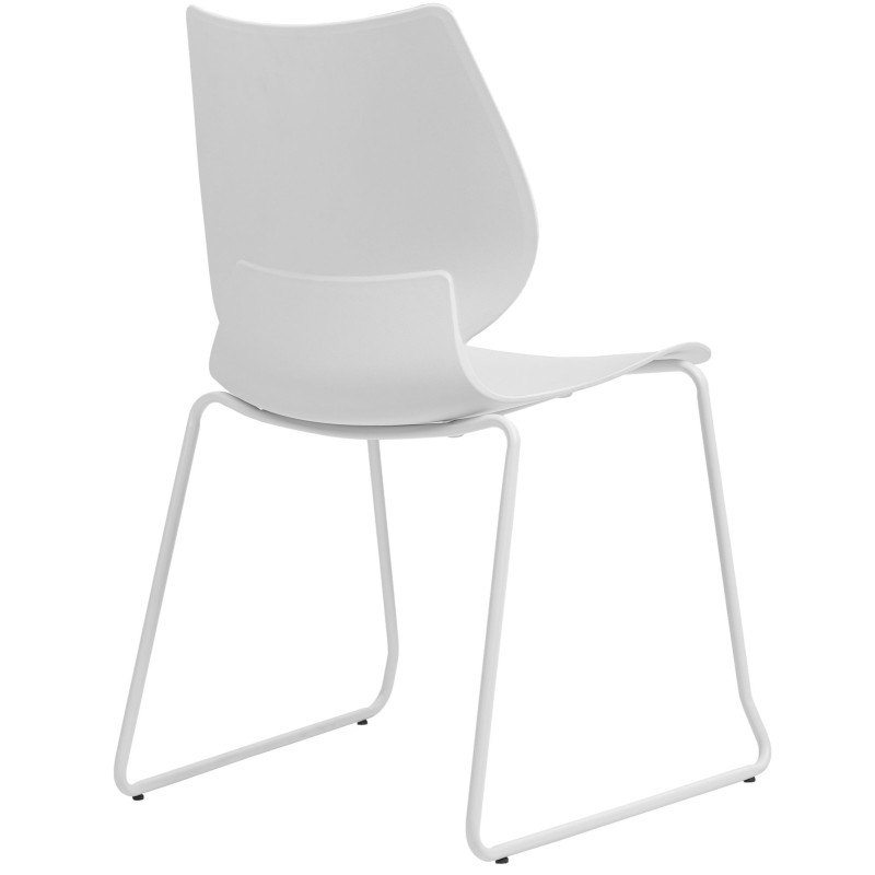 Ensemble de 4 chaises Houma blanc