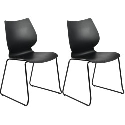 Conjunto de 2 sillas Houma, negras