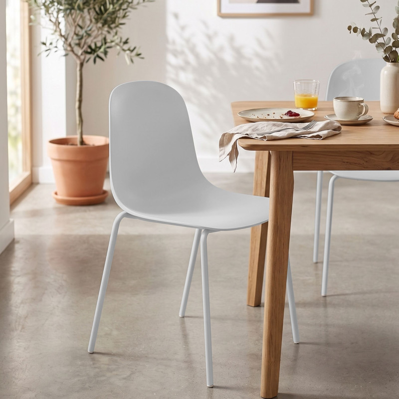 Ensemble de 2 chaises Hardin, gris clair