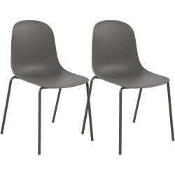 Ensemble de 2 chaises Hardin taupe