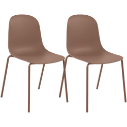 Ensemble de 2 chaises Hardin terre cuite