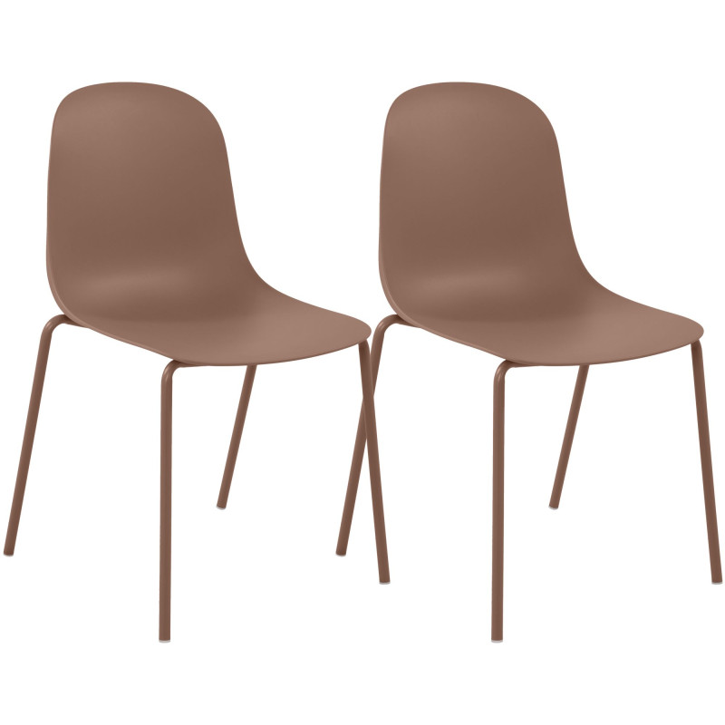 Ensemble de 2 chaises Hardin terre cuite
