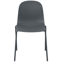 Ensemble de 4 chaises Hardin gris foncé