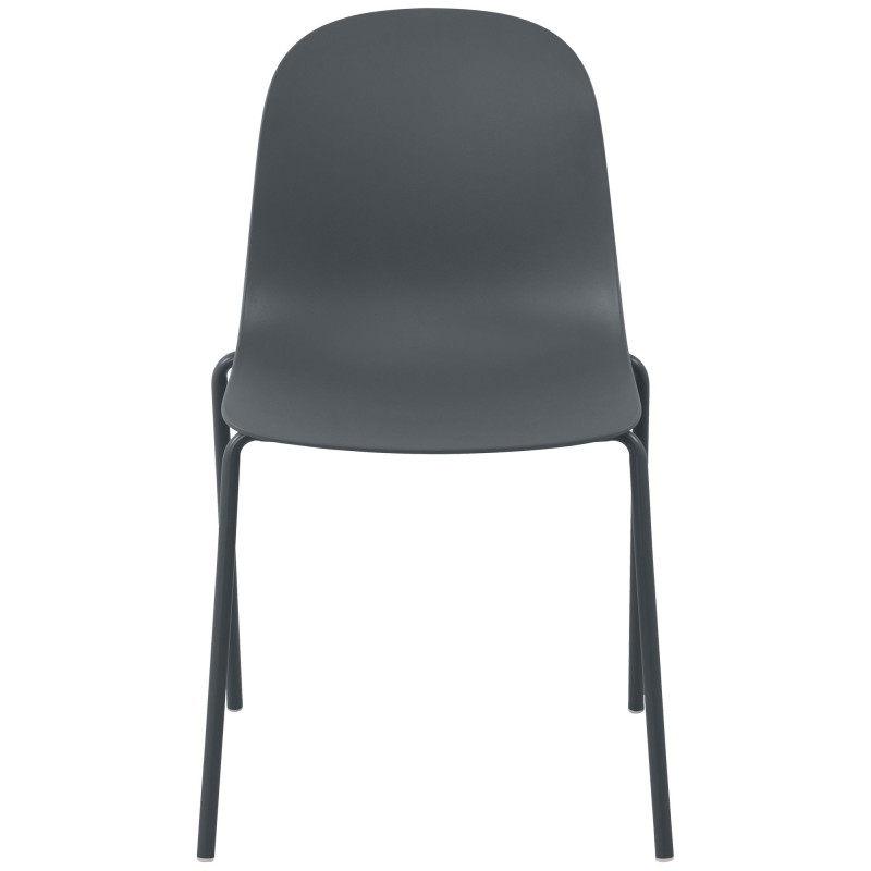 Ensemble de 4 chaises Hardin gris foncé
