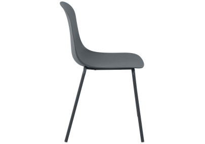 Ensemble de 4 chaises Hardin gris foncé