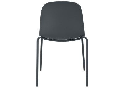 Ensemble de 4 chaises Hardin gris foncé