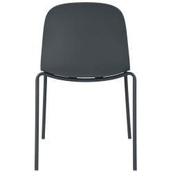 Ensemble de 4 chaises Hardin gris foncé