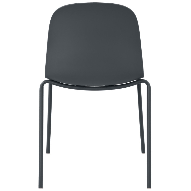 Ensemble de 4 chaises Hardin gris foncé