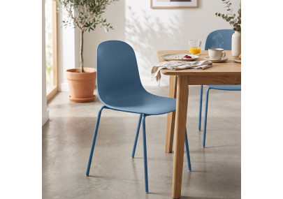 Ensemble de 4 chaises Hardin bleu
