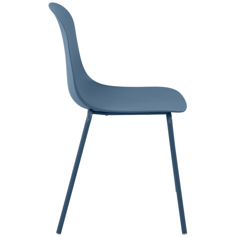Ensemble de 4 chaises Hardin bleu