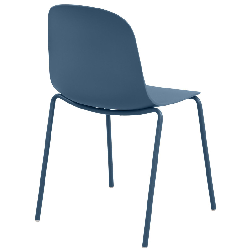 Ensemble de 4 chaises Hardin bleu