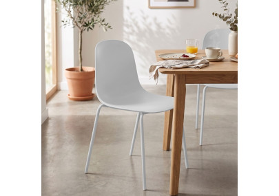Ensemble de 4 chaises Hardin gris clair