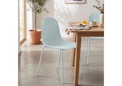 Ensemble de 4 chaises Hardin turquoise