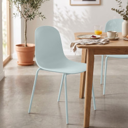Ensemble de 4 chaises Hardin turquoise