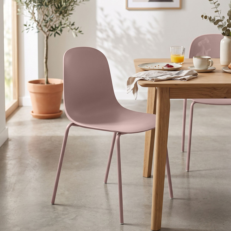 Ensemble de 4 chaises Hardin rose