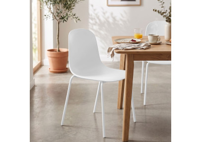 Ensemble de 4 chaises Hardin blanc