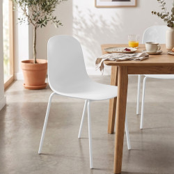 Ensemble de 4 chaises Hardin blanc