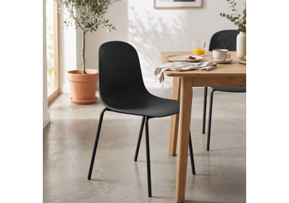 Ensemble de 4 chaises Hardin noir