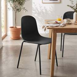 Ensemble de 4 chaises Hardin noir