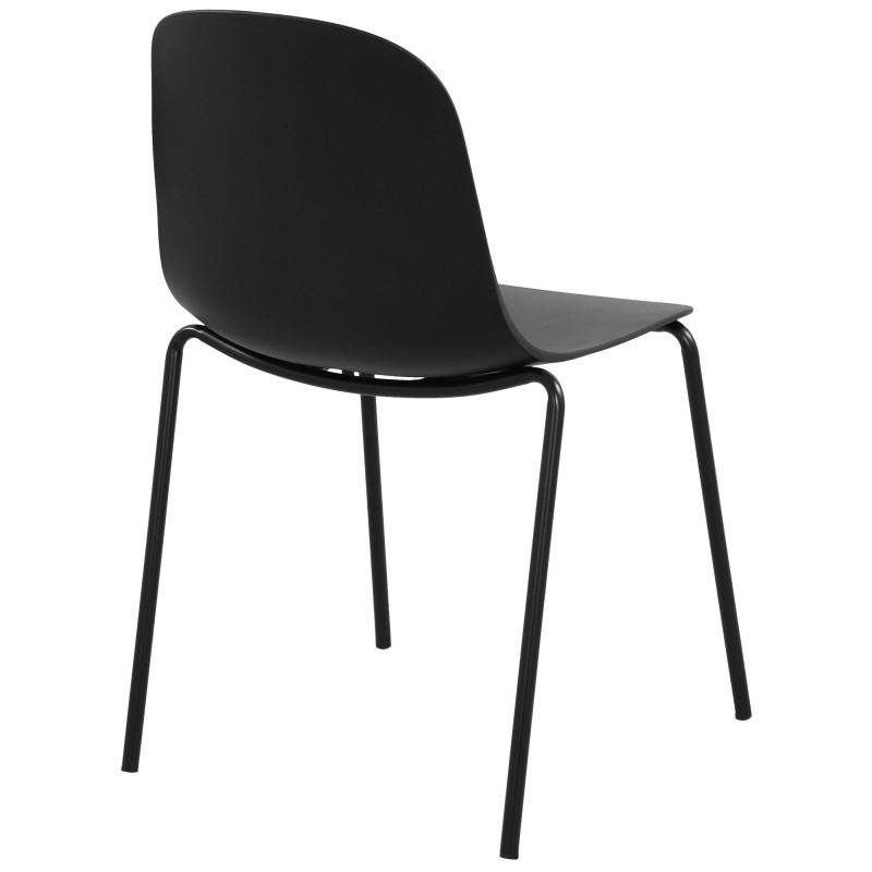 Ensemble de 4 chaises Hardin noir