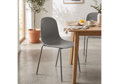 Ensemble de 4 chaises Hardin taupe