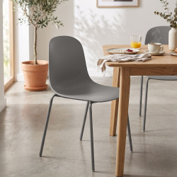 Ensemble de 4 chaises Hardin taupe