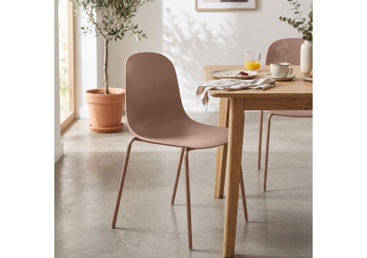 Ensemble de 4 chaises Hardin terre cuite