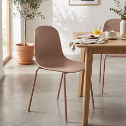 Ensemble de 4 chaises Hardin terre cuite