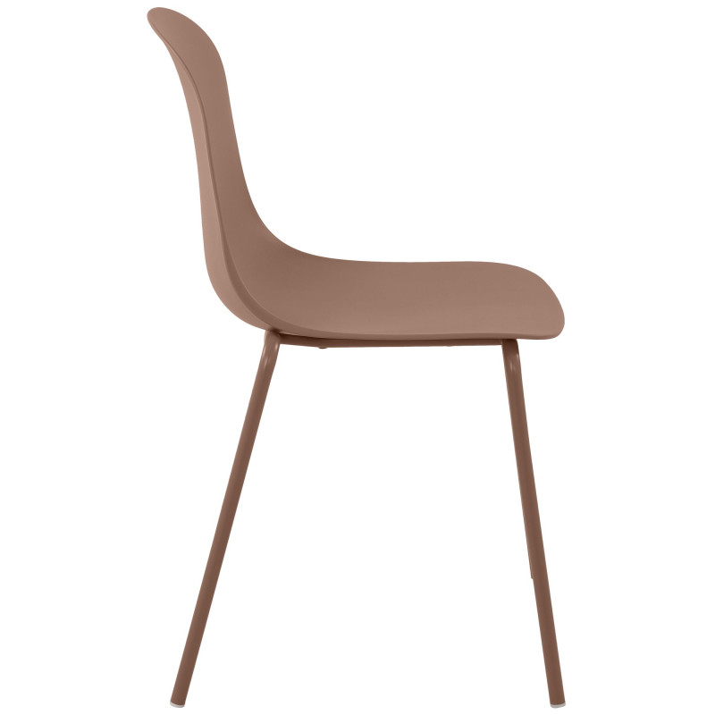 Ensemble de 4 chaises Hardin terre cuite
